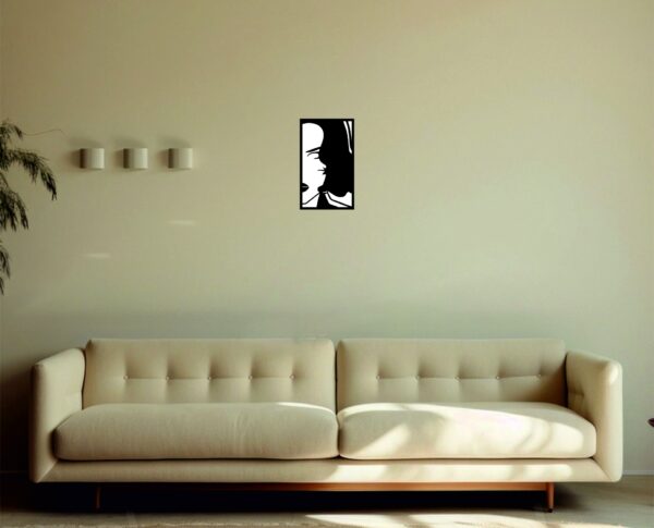FONDO1CF SSDECO.es | Cuadro Decorativo Mujer Maravilla - Arte en Madera Negro con Fondo Blanco, 26x41 cm - Decoración Moderna para Salón, Dormitorio y Oficina
